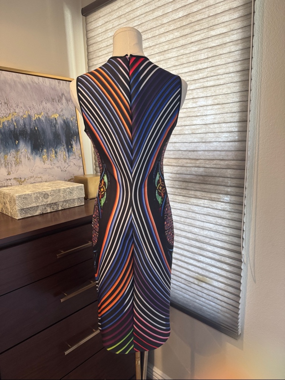 Clover Canyon Stained Glass Sleeveless Bodycon Dress. Size 6 - Picture 5 of 6